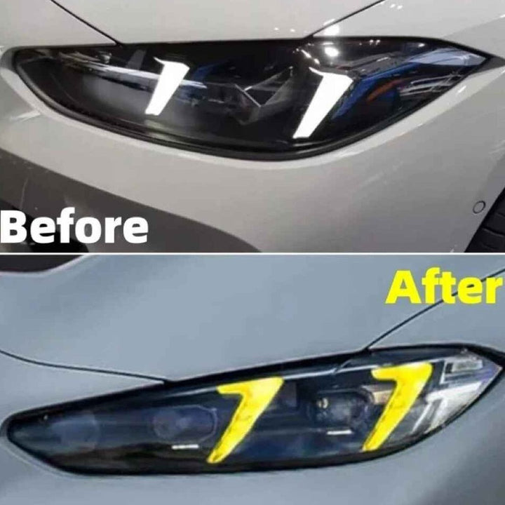 Car Craft Compatible With Bmw M3 G80 G82 M4 G83 4 Series G22 G26 Lci 2025 + Csl Led Style Led Style Headlight Drl Daytime Running Light Angel Eye Led Module Yellow