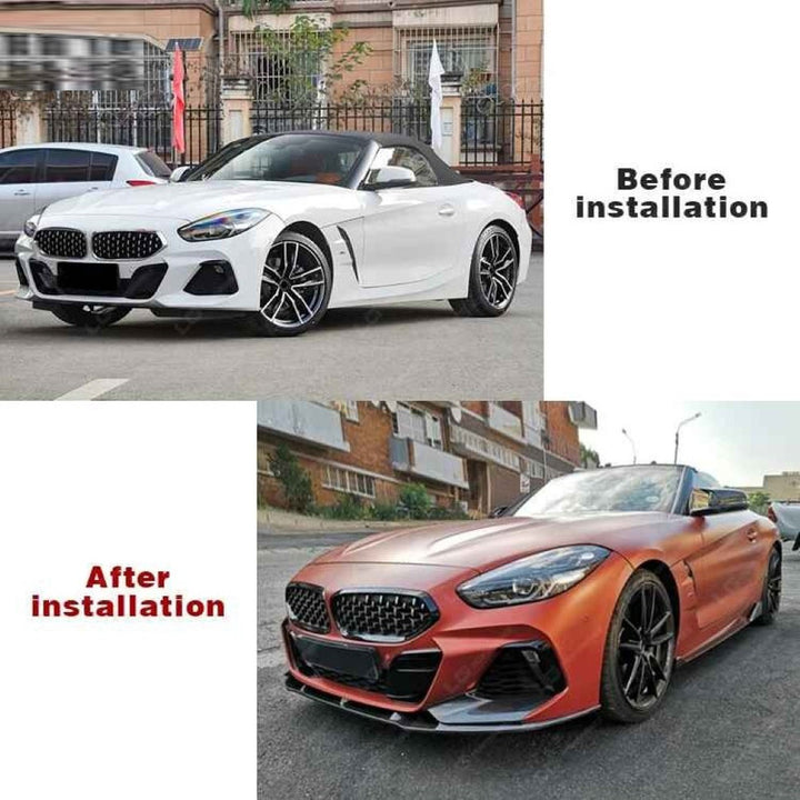 Car Craft Compatible With Bmw Z4 G29 2019-2025 Side Skirts Running Board Lip Splitter Skirts Trim Canard Real Carbon Fiber - CAR CRAFT INDIA