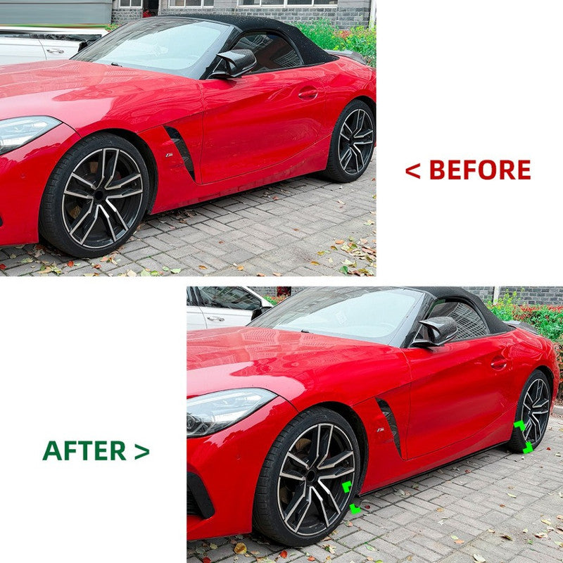 Car Craft Compatible With Bmw Z4 G29 2018-2026 Side Skirt Splitter Trim Running Board Zst-1552 Cf Carbon Fiber Look Black CC-10939