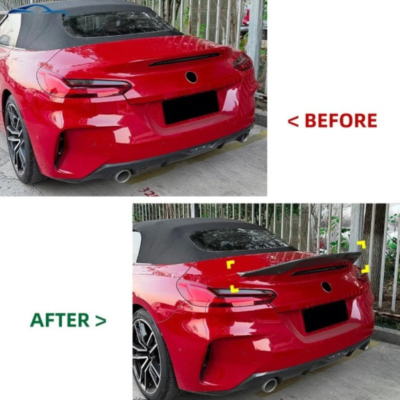 Car Craft Compatible With Bmw Z4 G29 2018-2025 Rear Trunk Wing Boot Roof Lip Spoiler Zst-1454 Gb Glossy Black - CAR CRAFT INDIA