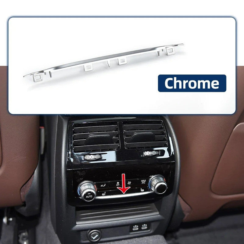 Car Craft Compatible With Bmw 5 Series G38 2018-2023 6 Series Gt G32 2017-2024 7 Series G11 G12 2016-2022 Dashboard Center Console Air Ac Vent Trim Strip Chrome 61316999435-1 Rear CC-9053