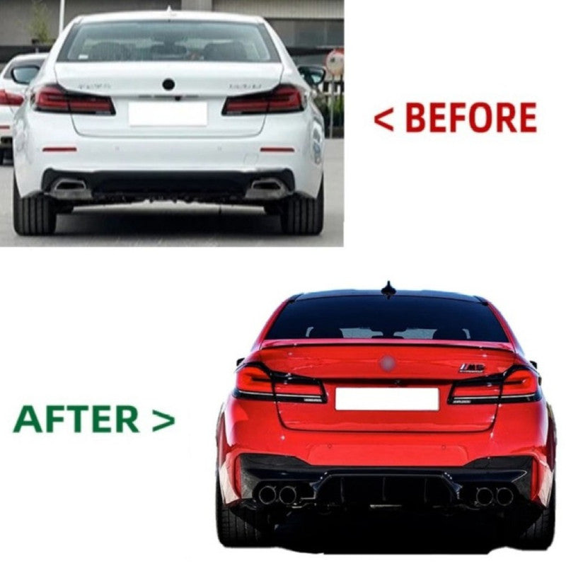 Car Craft Compatible With Bmw 5 Series Lci G30 G38 F90 2021-2023 Upgrade Facelift Convert To M5 M Sport Rear Bumper Bodykit Assembly G30/38-030