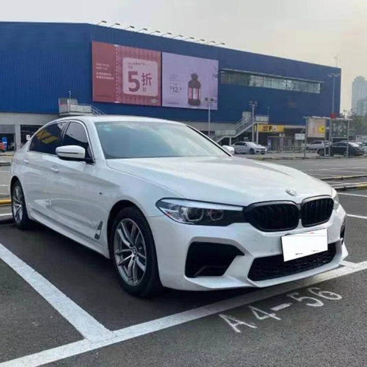 Car Craft Compatible With Bmw 5 Series G30 G38 F90 2018-2020 Front Bumper Show Grill M5 Style Cross Bar Glossy Black G30/38-022