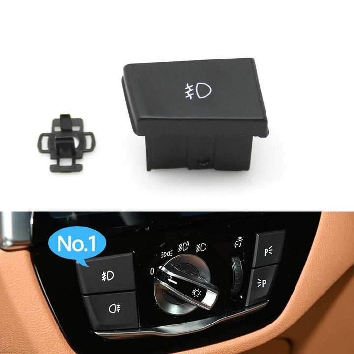 Car Craft Compatible With Bmw 5 Series G30 6 Series Gt G32 2017-2023 Car Headlamp Headlight Fog Lamp Light Upper Dipper Night Vision Rotary Switch Knob Button 1