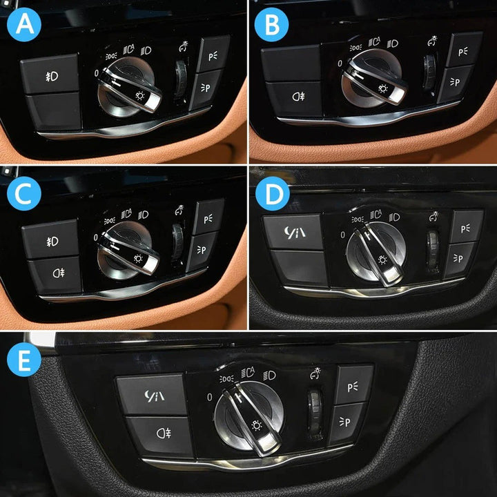 Car Craft Compatible With Bmw 5 Series G30 6 Series Gt G32 2017-2023 Car Headlamp Headlight Fog Lamp Light Upper Dipper Night Vision Rotary Switch Knob Button 2