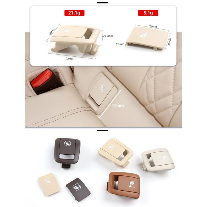 Car Craft Compatible With Bmw 5 Series G30 2017-2024 Rear Child Seat Anchor Safety Isofix Restraint Backseat Buckle Covers 52207451007-1 Oyster White B CC-9039