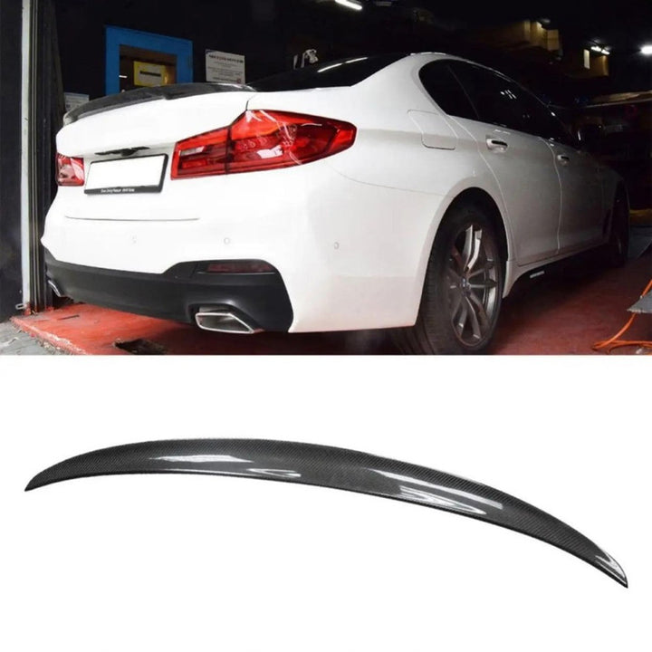 Car Craft Compatible With Bmw 5 Series G30 G38 F90 2018-2023 Rear Trunk Wing Lip Boot Ducktail Spoiler G30/38-038/039 Cf Carbon Fiber Looks M5 Style