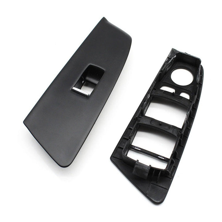 Car Craft Compatible With Bmw 5 Series G30 F90 2017-2023 Car Interior Door Window Switch Lifter Cover Panel Trim Handle Black Front Right 51417438578r CC-10662
