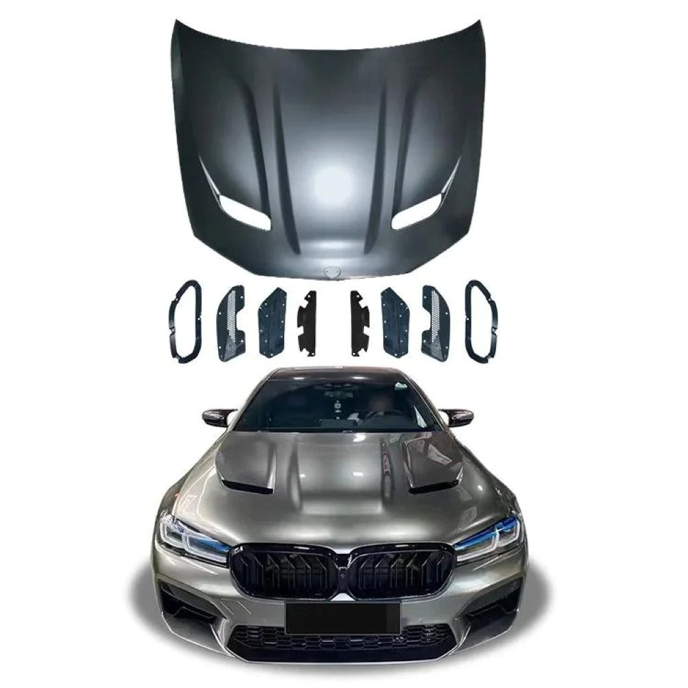 Car Craft Compatible With Bmw 5 Series G30 F90 2018-2024 Front M Sports M5 Cs Bonnot Hood Aluminum