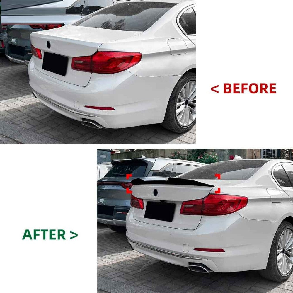 Car Craft Compatible With Bmw 5 Series G30 2018-2024 Trunk Wing Lip Boot Rear Spoiler Psm Style AR-BMW-045 CC-2429 ZST-1220 GB Glossy Black