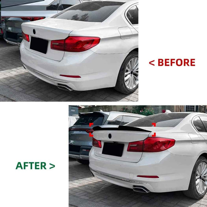 Car Craft Compatible With Bmw 5 Series G30 2018-2024 Trunk Wing Lip Boot Rear Spoiler Psm Style AR-BMW-045 CC-2429 ZST-1220 GB Glossy Black