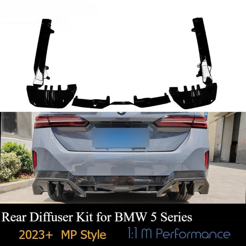 Car Craft Compatible With Bmw 5 Series G60 2024+ M Performance M Sports Mt Mp M5 Front Bumper Lip Splitter Skirts Carbon Fiber Look G60-013/014 Cf Gc