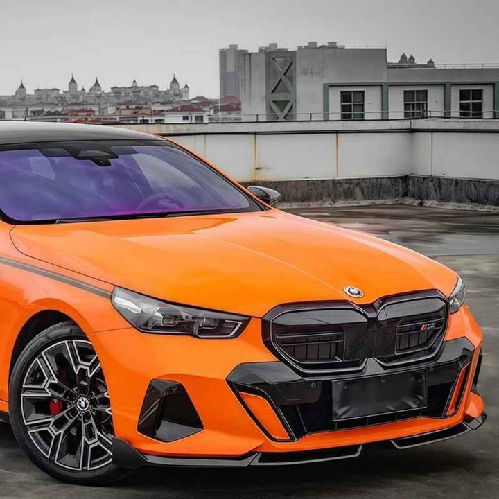 Car Craft Compatible With Bmw 5 Series G60 2024+ M Sprot M Performance Mp Front Bumper Lip Splitter Skirts Carbon Fiber Look G60/68-007/008 Cf Gc