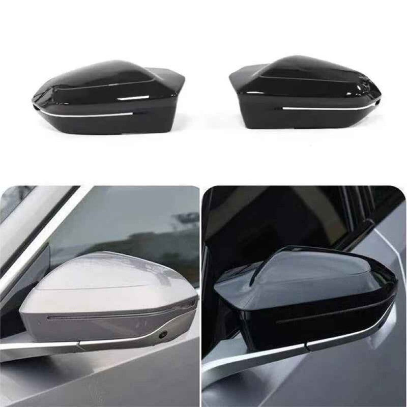 Car Craft Compatible With Bmw 5 Series I5 G60 G68 2024+ 7 Series G70 2024+ Side Rear View Horn Mirror Cover M5 Style Rhd Car Glossy Black G60/68-009/010 Gb Gc