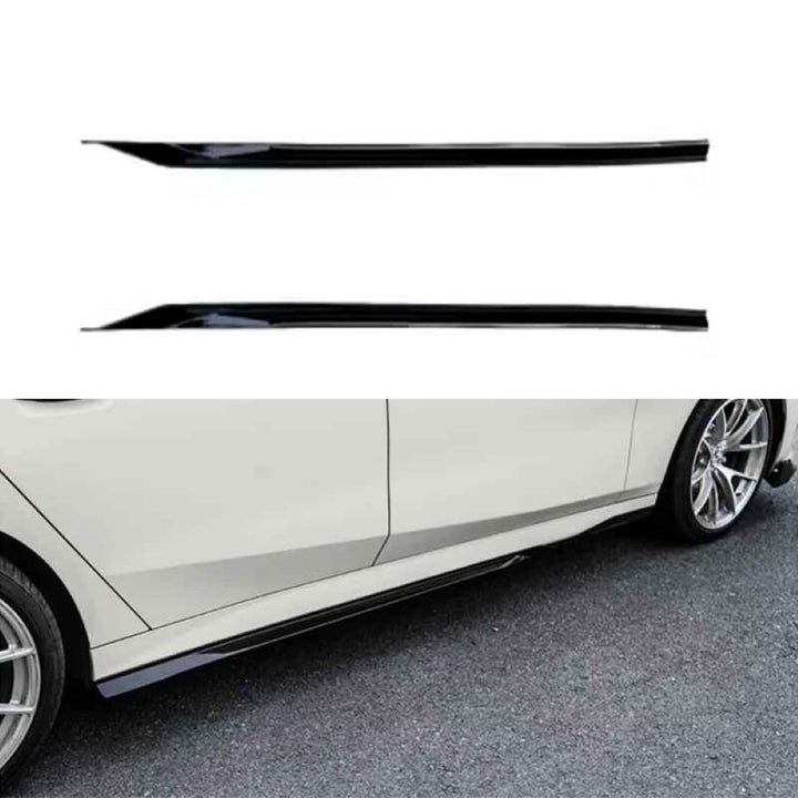 Car Craft Compatible With Bmw 5 Series G60 2024+ M Performance M Sports Mt Mp M5 Side Skirt Splitter Extension Glossy Black G60/68-011/012 Gb Gc