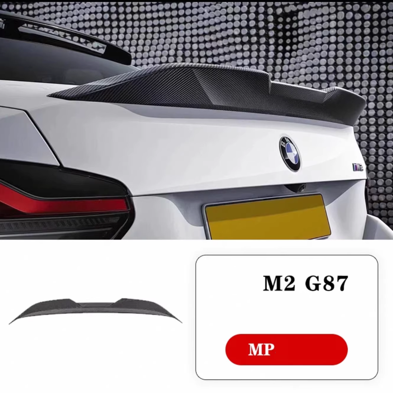 Car Craft Compatible With Bmw 2 Series M2 G42 G87 2021+ Rear Trunk Wing Boot Ducktail Lip Roof Spoiler Real Carbon Fiber Mp Style
