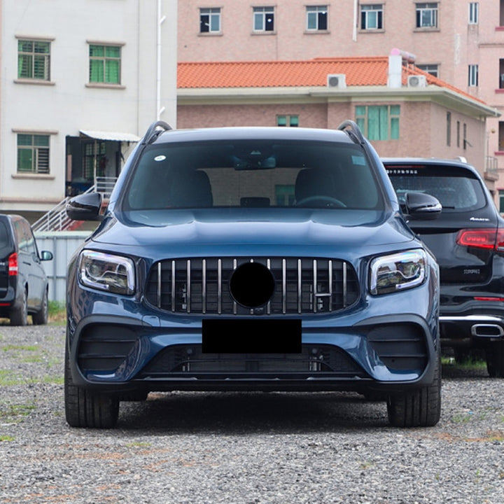 Car Craft Compatible With Mercedes Benz Glb W247 X247 2020-2024 Amg Bumper Front Show Grill Gtr Style Black Gc X247-002