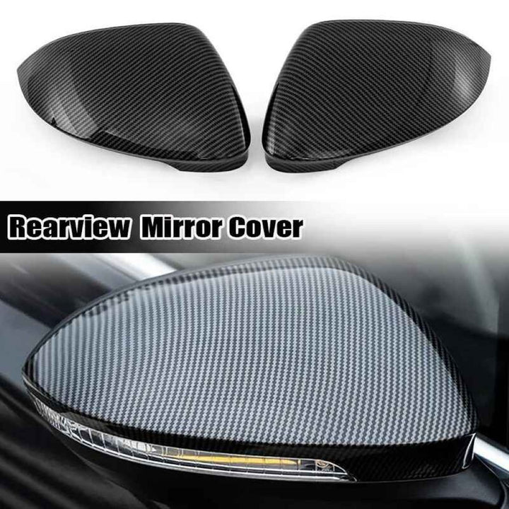 Car Craft Compatible With Volkswagen Vw Golf Gti 8 8.5 2018-2026 Rear View Case Wing Cap Shell Housing Mirror Covers Replacement Style Carbon Fiber Look Usa