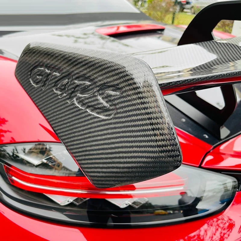 Car Craft Compatible With Porsche Boxter Cayman 718 989 997 998 981 911 Rear Trunk Wing Boot Tail Double Deck Wing Lip Gtr Spoiler Real Carbon Fiber - CAR CRAFT INDIA