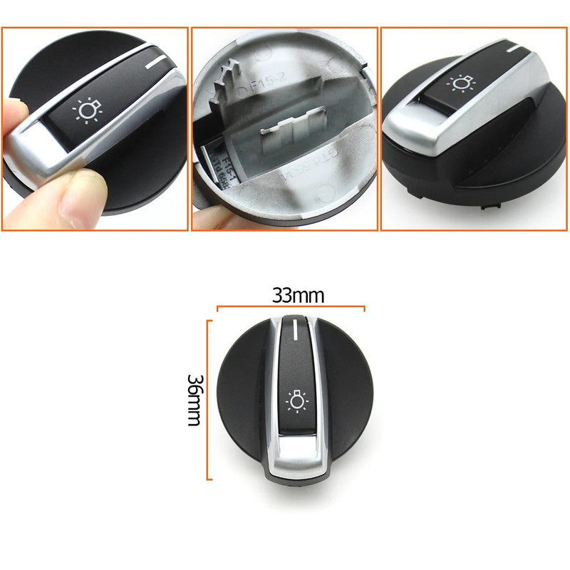 Car Craft Compatible With Bmw 2 Series X5 X6 F15 F16 F85 F86 F45 F46 2014-2019 Car Dashboard Headlight Switch Rotary Knob Button Cap Headlamp Cover Panel Headlight Switch Knob 61319311727-d - CAR CRAFT INDIA