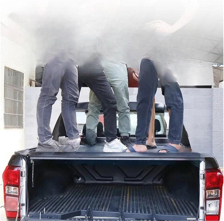 Car Craft Compatible With Isuzu D-max V Cross 2019-2025 Shutter Rear Truck Bed Retractable Lid Tonneau Tray Cover Roller Back Rear Hand Controlled By Electric Remote Or App - CAR CRAFT INDIA