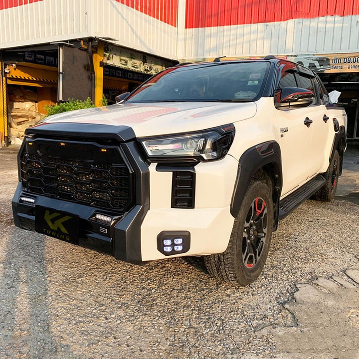 Car Craft Compatible With Toyota Hilux Revo 2016-2020 Upgrade Facelift Convert To Gx Gr Sport Tundra Bodykit Bumper Grill Trim Skirst Wheel Arch Cliding Moulding