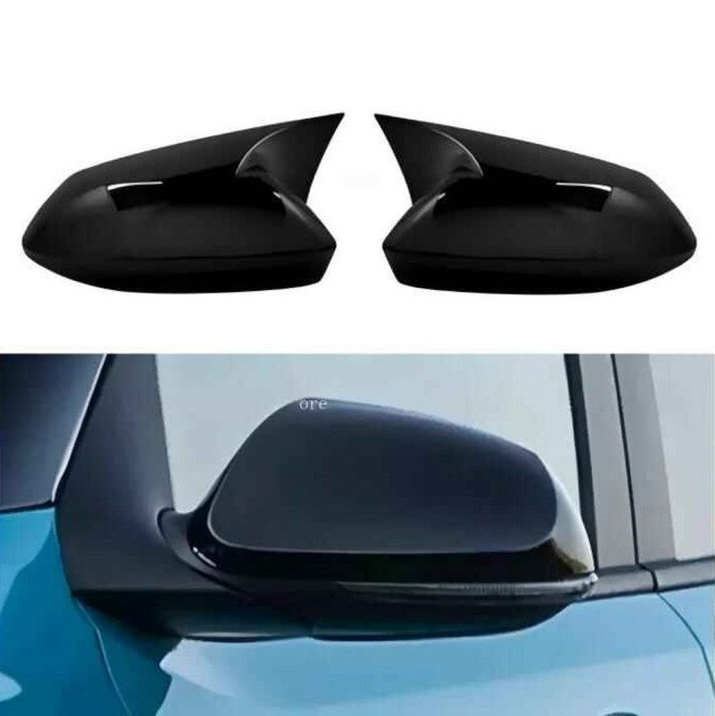 Car Craft Compatible With Hyundai I10 2015-2020 Side Rear View Case Wing Cap Shell Housing Mirror Covers 3m Tape Pasting Style Glossy Black CC-11556