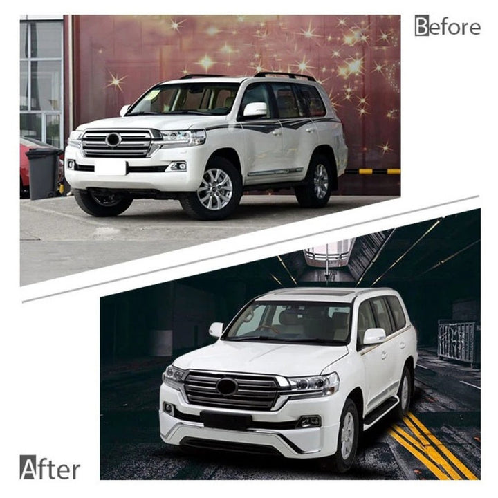 Car Craft Compatible With Toyota Land Cruiser Lc200 2016-2020 Upgrade Facelift Convert To 2016 Style Bodykit Front Rear Bumper Lip Side Trim Grill Skirt Splitter Trim F018