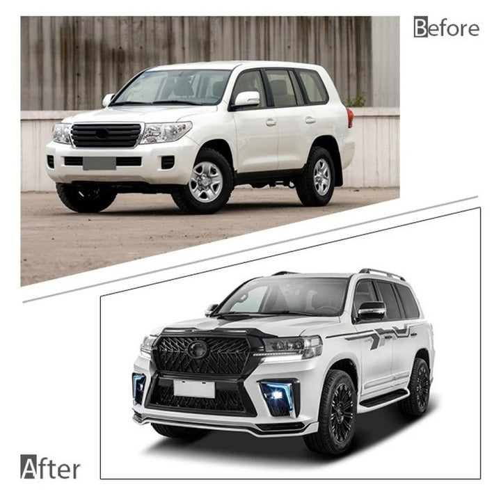 Car Craft Compatible With Toyota Land Cruiser Lc200 2008-2015 Upgrade Facelift Convert To Lc200 Elford A Style Bodytkit Front Rear Bumper Hood Fender Trunk Headlight Taillight Side Trim Grill Lip Skirt Splitter F116-a