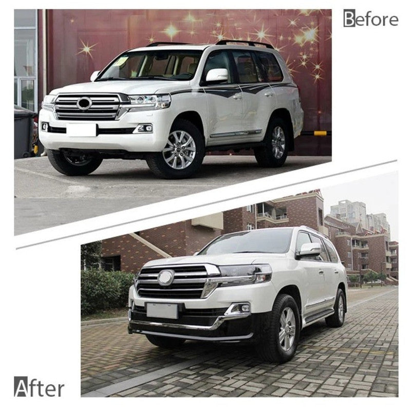 Car Craft Compatible With Toyota Land Cruiser Lc200 2016-2020 Upgrade Facelift Convert To Trd Bodykit Front Rear Bumper Lip Side Trim Skirt Splitter Trim F109