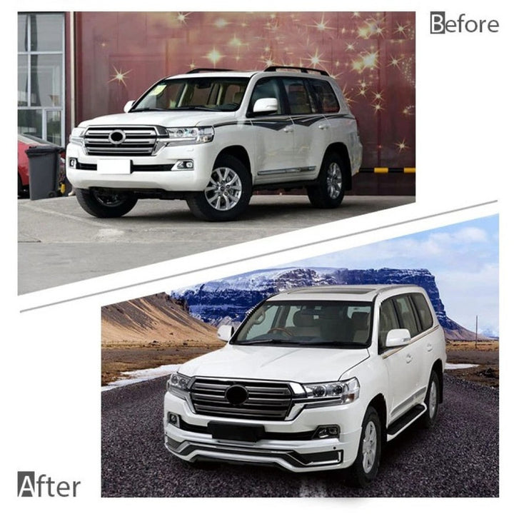 Car Craft Compatible With Toyota Land Cruiser Lc200 2016-2020 Upgrade Facelift Convert To Modellista Style Bodykit Front Rear Bumper Lip Side Trim Grill Skirt Splitter Trim Exhaust Pipe Tip F036