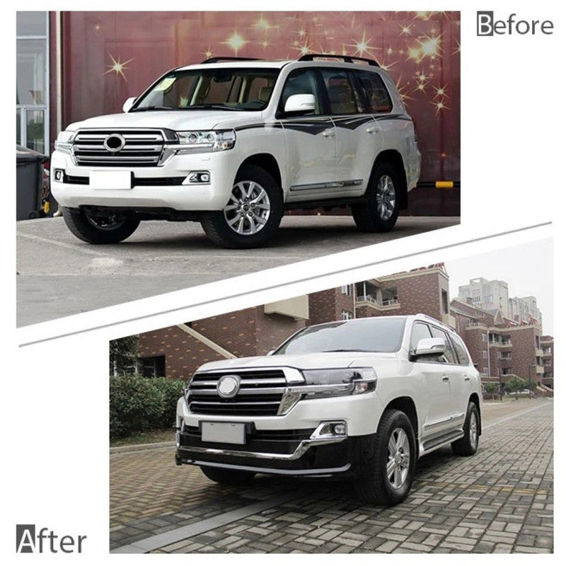 Car Craft Compatible With Toyota Land Cruiser Lc200 2016-2020 Upgrade Facelift Convert To 2019 Style Bodykit Front Rear Bumper Lip Side Trim Grill Skirt Splitter Trim F096