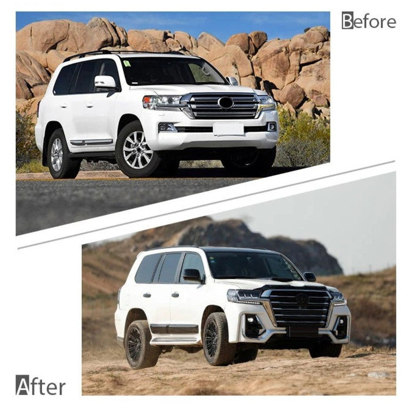 Car Craft Compatible With Toyota Land Cruiser Lc200 2016-2020 Upgrade Facelift Convert To Lc200 Navigator Style Bodytkit Front Rear Bumper Headlight Taillight Side Trim Grill Lip Skirt Splitter F139-a