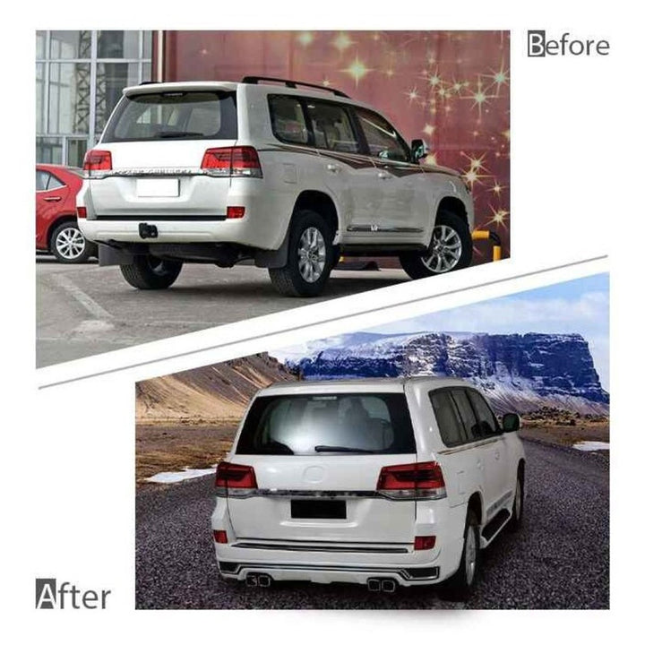 Car Craft Compatible With Toyota Land Cruiser Lc200 Lc 200 2016-2021 Rear Bumper Lip Skirt Splitter Trim