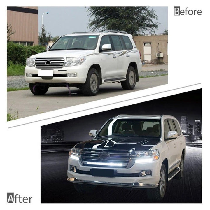 Car Craft Compatible With Toyota Land Cruiser Lc200 2008-2015 Upgrade Facelift Convert To Lc200 2016-2020 Bodytkit Front Rear Bumper Hood Fender Trunk Headlight Taillight Side Trim Grill Skirt Splitter F040
