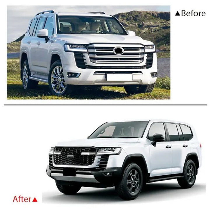 Car Craft Compatible With Toyota Land Cruiser Lc300 Lc 300 2021+ Upgrade Facelift Convert To Lc300 Gr Grsport Sport Style Bodytkit Front Rear Bumper Grill Skirt Splitter Wheel Arch F158