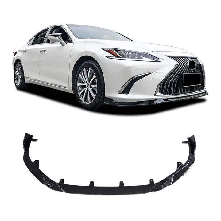Car Craft Compatible With Lexus Es 2018-2022 Front Bumper Lip Skirt Trim Glossy Black