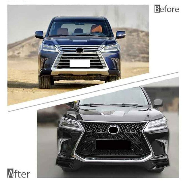 Car Craft Compatible With Toyota Lexus Lx570 2016-2021 Upgrade Facelift Convert To Lx570 Trd Sport Style Bodytkit Front Rear Lip Skirt Splitter Grill Mirror Cover F069