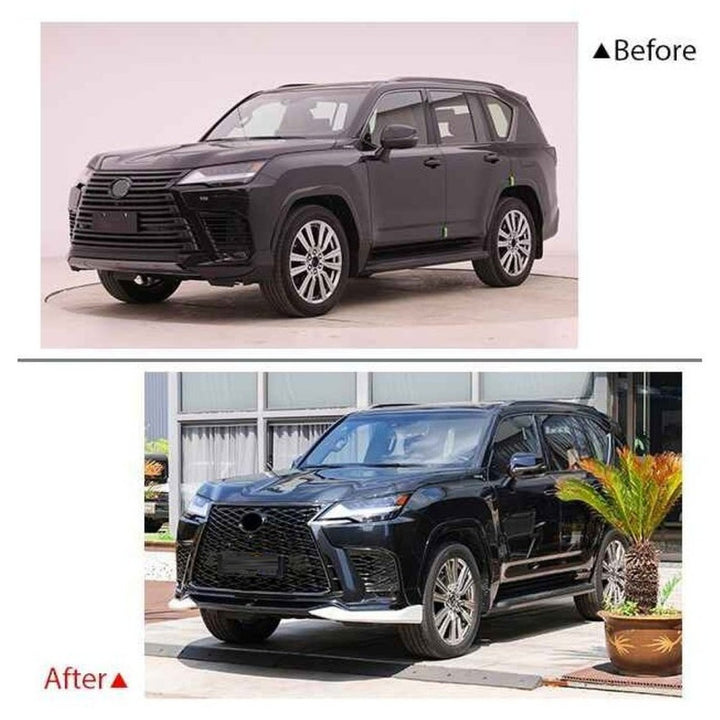 Car Craft Compatible With Toyota Lexus Lx600 2022+ Low Version Upgrade Facelift Convert To Lx600 F Sport Style Bodytkit Front Rear Lip Skirt Splitter F196