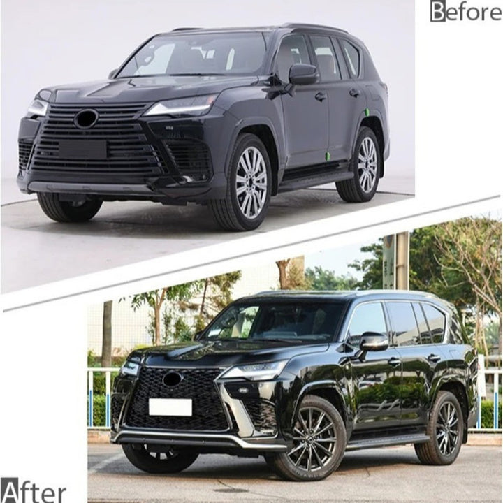 Car Craft Compatible With Toyota Lexus Lx600 2022+ Low Version Upgrade Facelift Convert To Lx600 High Version Style Bodytkit Front Rear Grill Skirt Splitter F166