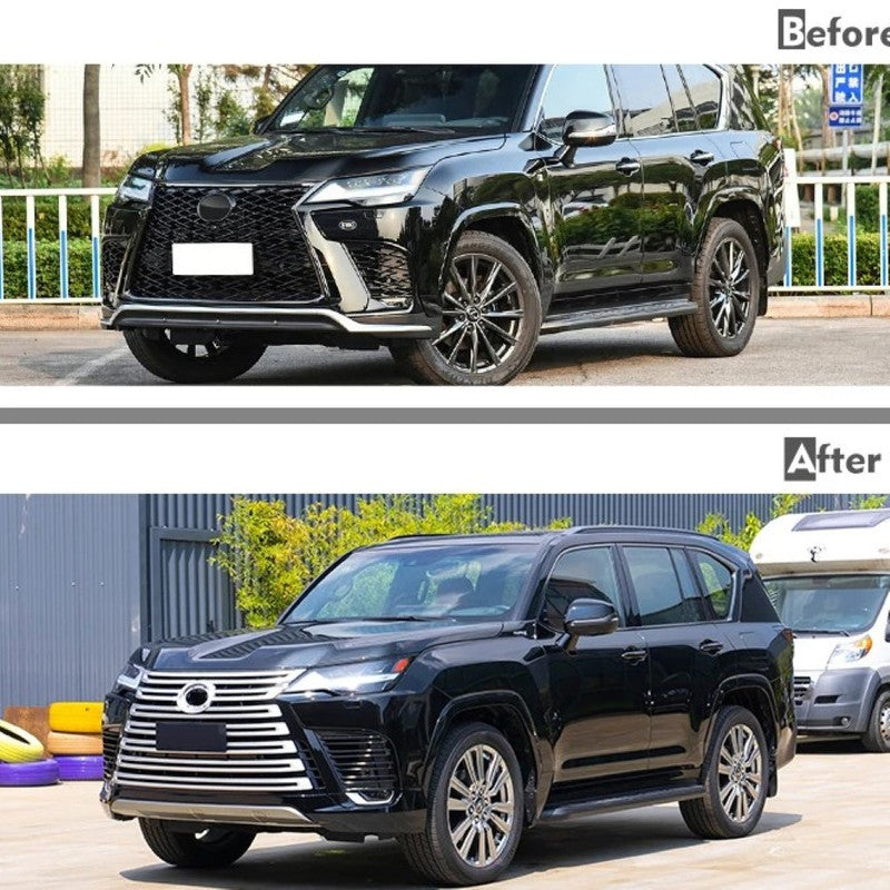 Car Craft Compatible With Toyota Lexus Lx600 2022+ Low Version Upgrade Facelift Convert To Lx600 Executive Style Bodytkit Front Rear Lip Grill Skirt Splitter F192