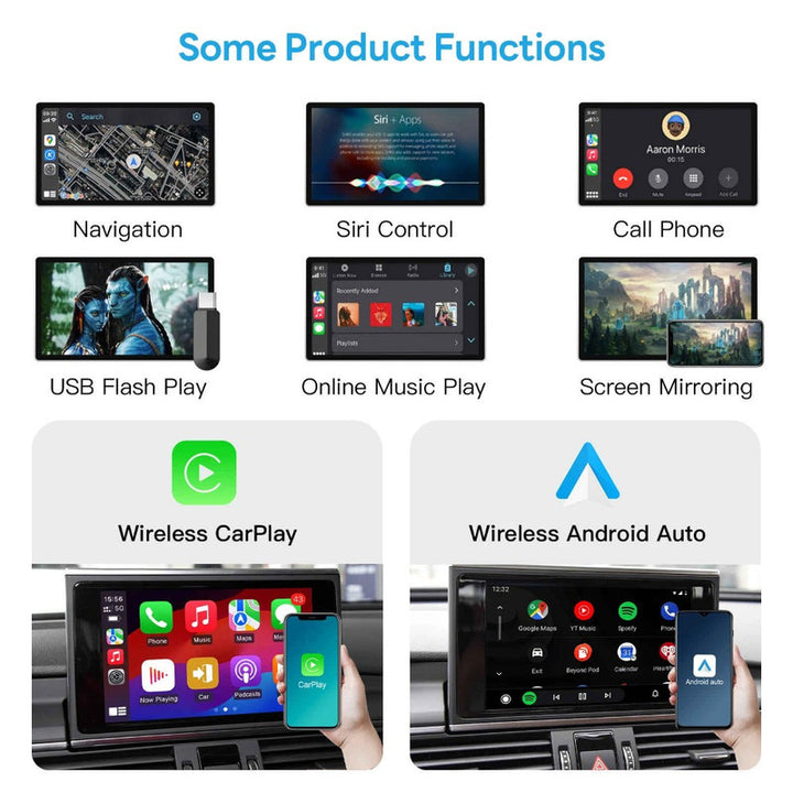 Car Craft Compatible With Audi A6 2016-2018 A7 2016-2018 Upgrade To Wireless Apple Carplay Android Auto Adapter Carplay Box With Screeen Mirror Link Google Maps Mmi 3g+ - CAR CRAFT INDIA