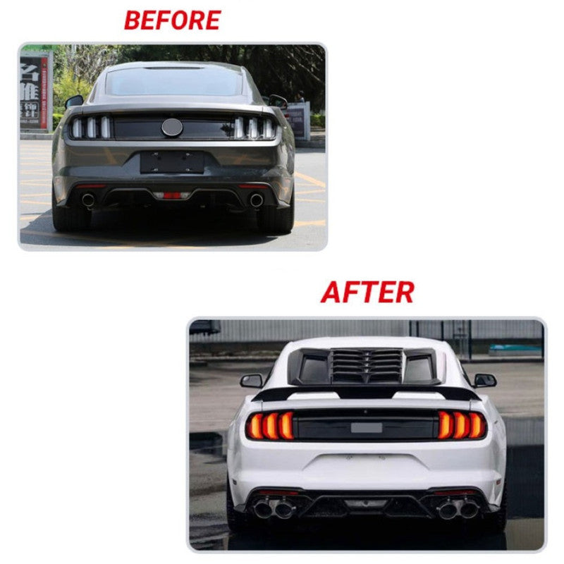 Car Craft Compatible With Ford Mustang 2015-2017 Upgrade Facelift Convert To Gt500 Bodykit Rear Bumper Diffuser After Rear Lip Gc Must-021