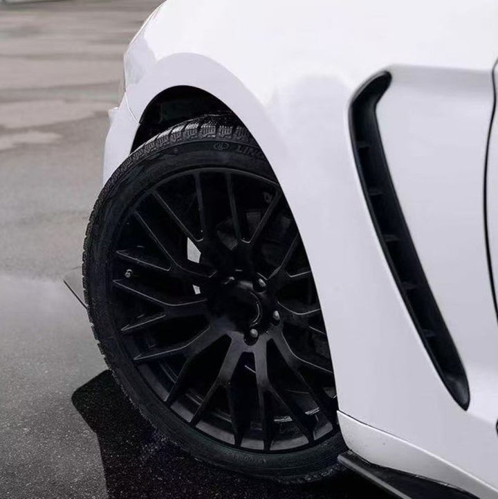 Car Craft Compatible With Ford Mustang 2015-2017 Upgrade Facelift Convert To Gt350 Bodykit Side Fedner Trim Skirt Gc Must-027