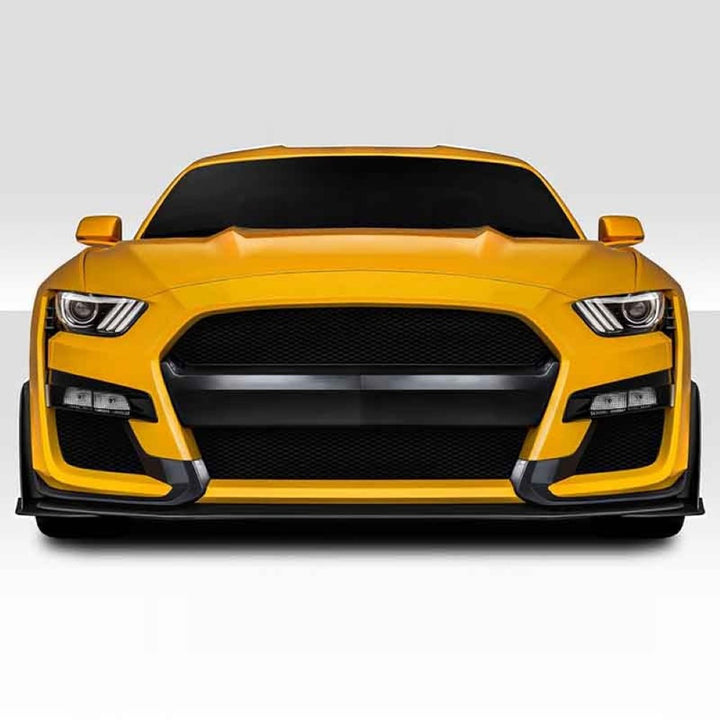 Car Craft Compatible With Ford Mustang 2015-2017 Upgrade Facelift Convert To Gt500 Bodykit Front Bumper Skirt Front Lip Gc Must-018
