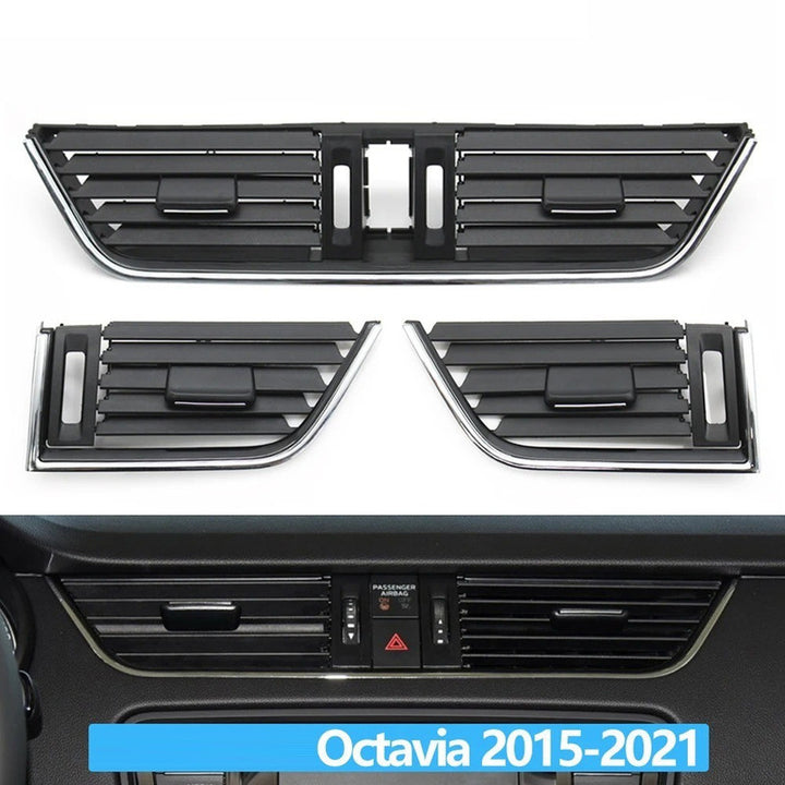 Car Craft Compatible With Skoda Octavia 3 A7 5e Mk3 2014-2021 Car Ac Air Vent Grille Slider Panel Cover 5e0820951c-c Middle Centre Central