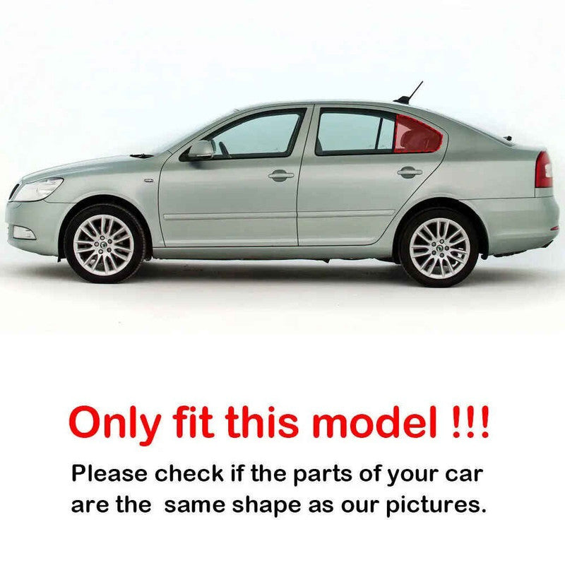 Car Craft Compatible With Skoda Octavia Laura 2008-2012 Car Rear Window Shutter Cover Louver Side Vent Trim Triangle Glossy Black