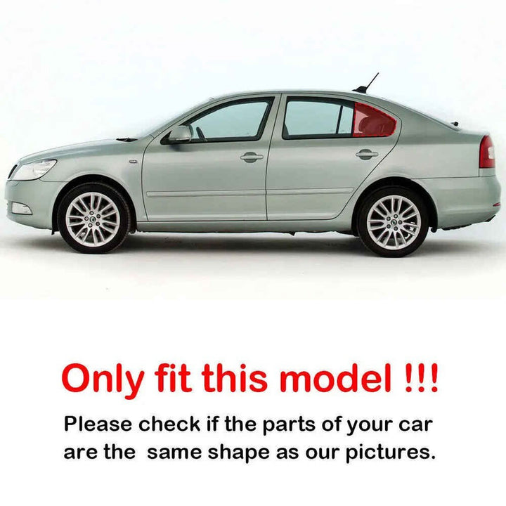 Car Craft Compatible With Skoda Octavia Laura 2008-2012 Car Rear Window Shutter Cover Louver Side Vent Trim Triangle Glossy Black