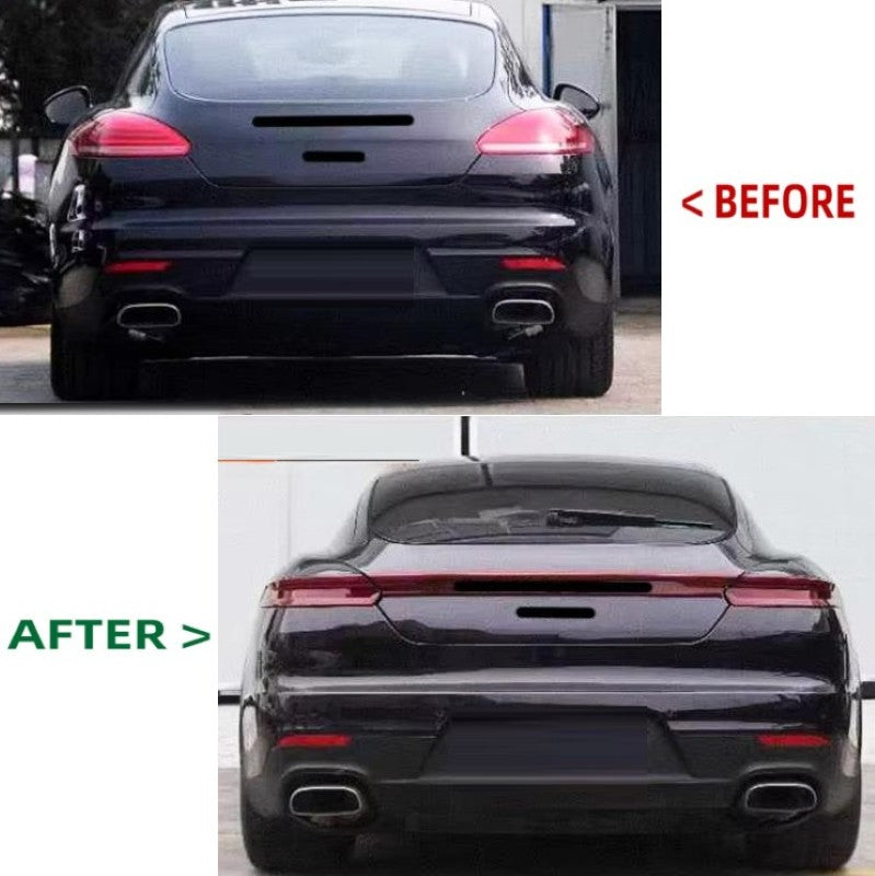 Car Craft Compatible With Porsche Panamera 970 2009-2016 970.1 970.2 Upgrade Facelift Convert To 2017 Turbo S Style Modified Bumper Taillight Bodykit Rear - CAR CRAFT INDIA