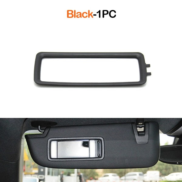 Car Craft Compatible With Porsche Panamera 970 2010-2016 Car Sunshade Bezel Sun Visor Cover Frame Makeup Vanity Mirror Glass Holder Outer Panel Trim Cover 970731031ay1-c Black